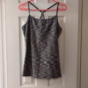 Balera Black and Gray Fitted Sleeveless Camisole